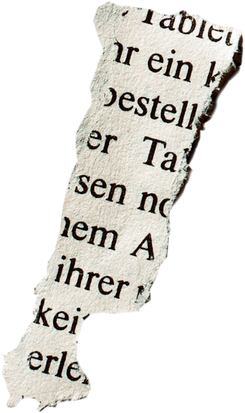 isolated torn paper newspaper